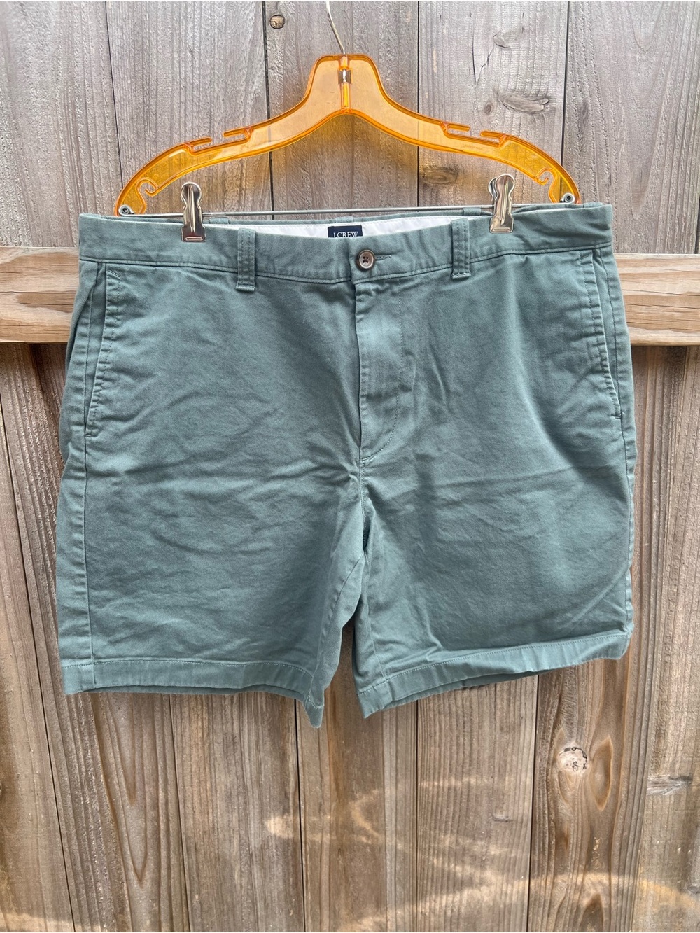 J.Crew Men's Chino Shorts Sage Green 9" Inseam Size 38